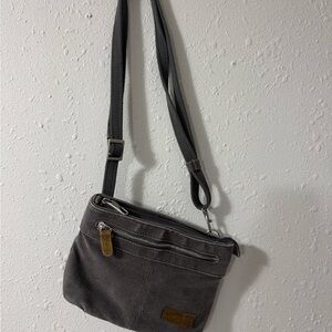 Travelon Heritage Anti-Theft Travel Canvas Crossbody Bag, Pewter Grey, RFIDblock